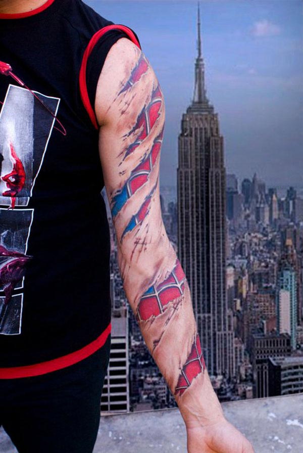 Diseño de tatuaje inspirado en Spiderman negro – Tattoos Wizard Designs