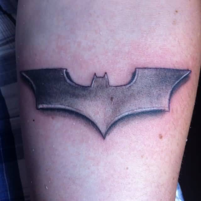 Art Immortal Tattoo : Tattoos : Blackwork : Trash Polka/Splatter Batman  Symbol