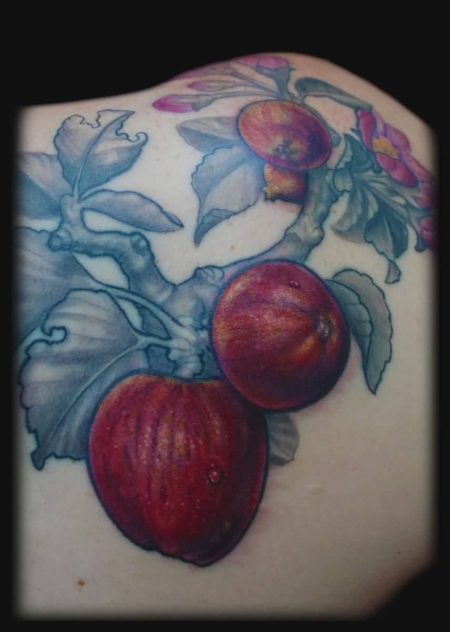 Traditional Cool Apple Tattoo Design Image Made By Ink