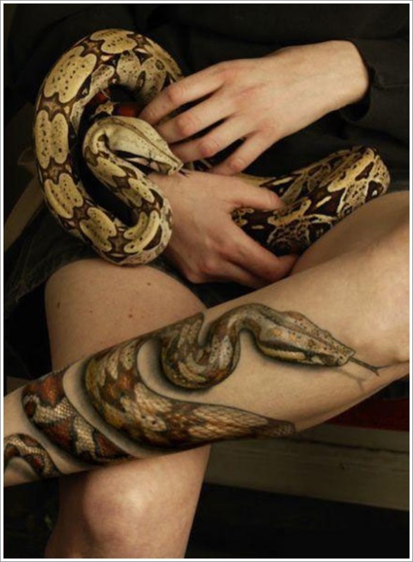 Glossy snake lower leg tattoo | Snake tattoo, Snake tattoo design,  Traditional snake tattoo