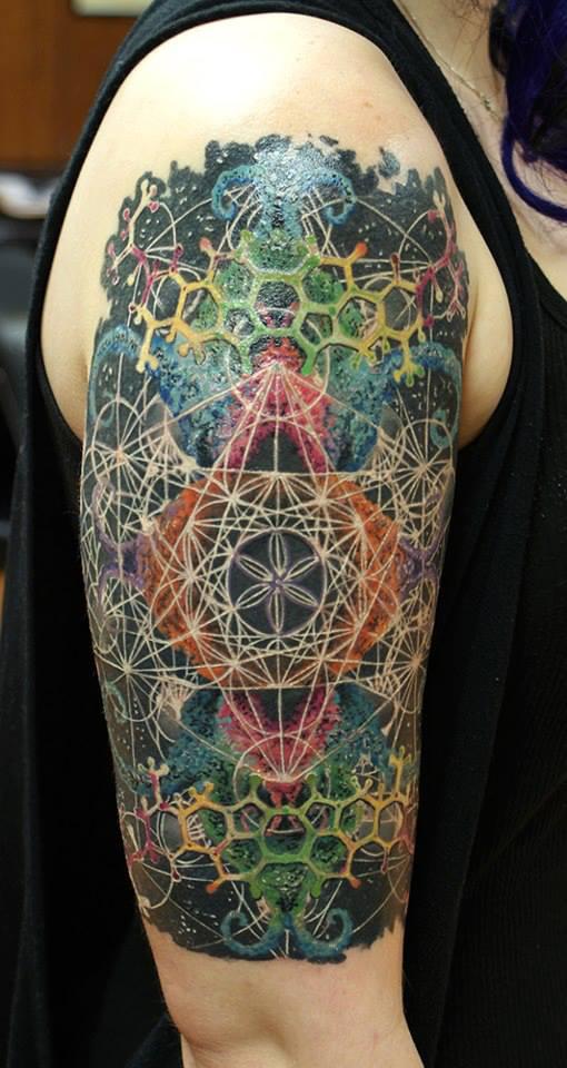 Galaxy Tattoo Inspiration | Cosmic and Crystal Tattoo Designs
