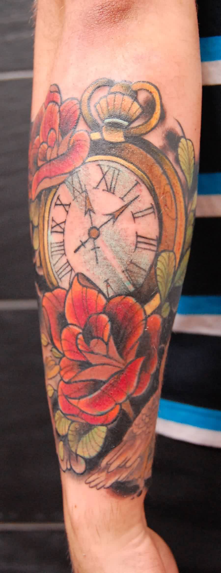 47 Excellent Clock Tattoos For Hand - Tattoo Designs – TattoosBag.com